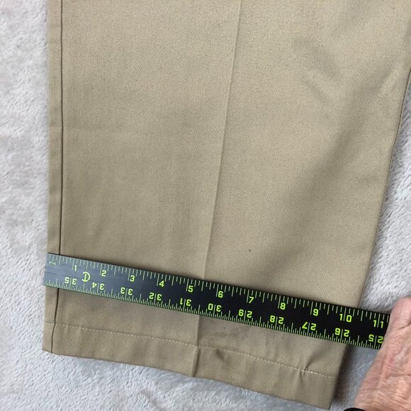 NWT A+ By Sai Mens Uniform Khaki Pants 38W Beige Relaxed Straight Flat Front - Picture 4 of 15